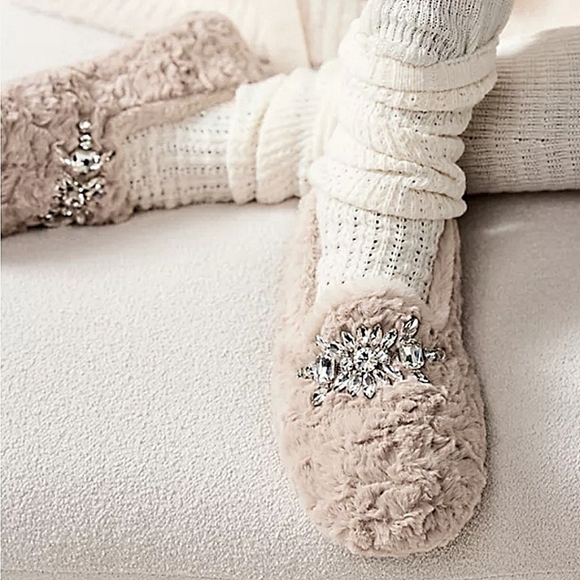Free People Slumber Party Loafer Slippers Vanilla Latte Women's Size 9 🌴 - Picture 1 of 8